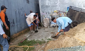 04 September 2022, #Probebaya kegiatan Semenisasi gang jln Cendana rt08 pokmas Cendana