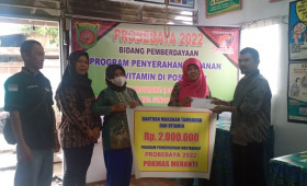 11 September 2022, #Probebaya Pemberian bantuan berupa uang pembelian makanan dan vitamin di Posyandu wilayah Pokmas Meranti