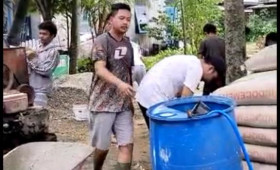 20 November 2022, kegiatan pengecoran Gang di RT.010 Jalan Cendana oleh Pokmas Cendana
